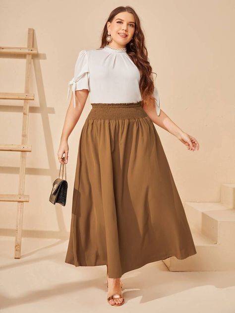 Spring Dresses With Sleeves, Summer Outfits Dresses Sundresses, Modest Plus Size Fashion, Modest Spring Dresses, Plus Size Long Skirts, Circle Skirt Outfits, Curvy Summer Outfits, Colorful Summer Outfits, Conservative Outfits