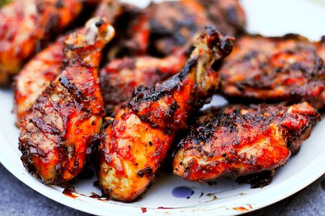 Barbecue Chicken Recipe | This juicy chicken has all of the sticky-sweet flavors of the sauce, minus the burnt nastiness that I see way too often on barbecue chicken.	  #grilling #grillingrecipes #seriouseats #recipes Grilled Bbq Chicken Recipes, Apricot Chicken Recipes, Winter Bbq, Barbecue Ideas, How To Make Bbq, Barbecue Chicken Recipe, Young And Hungry, Great Dinner Ideas, Chicken And Beef