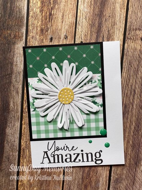 Close To My Heart Daisy Daisy, Ctmh Daisy Daisy Cards, Plant Cards, Ctmh Layouts, Heart Ideas, Flowers Cards, Daisy Daisy, Daisy Cards, Happy Mother's Day Card