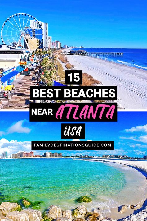 Want to see the top beaches close to Atlanta? Want ideas for a Atlanta beach vacation that’s fun and safe? We’re FamilyDestinationsGuide, and we’re here to help: Discover the best beaches NEAR Atlanta, GA - so you get memories that last a lifetime! #atlanta #atlantabeachvacation #atlantabeaches #nearatlanta #atlantavacation Atlanta Vacation, Atlanta Usa, Georgia Beaches, Atlanta Travel, Beach Road Trip, Georgia Coast, Georgia Vacation, Georgia Travel, Future Travel