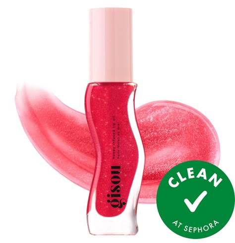 Check out this product at Sephora.com - Gisou Honey Infused Hydrating Lip Oil - Cherry On The Cake Gisou Cherry On The Cake, Gisou Cherry Lip Oil, Gisou Lip Oil Cherry, Gisou Lip Oil, Hydrating Lip Oil, Cherry On The Cake, Dream Makeup, Cherry Lips, Wishlist 2024