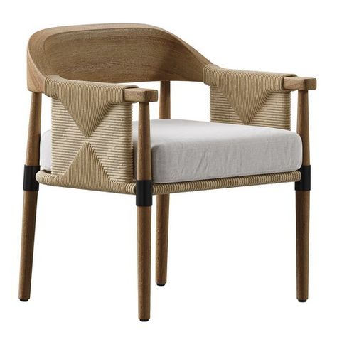 Arteriors Estes Outdoor Dining Chair Dressing Table With Chair, Outdoor Dining Chair, Oak Dining Chairs, Outdoor Armchair, Restaurant Chairs, Tiles Texture, House Restaurant, Chair Types, Soft Seating