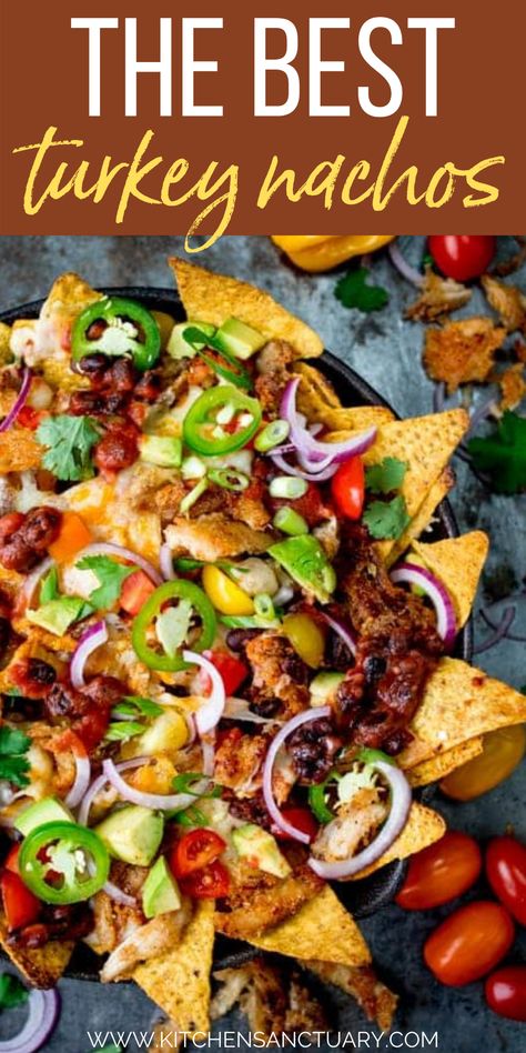 Leftover Thanksgiving Tacos, Leftover Ground Turkey Recipes, Thanksgiving Nachos, Turkey Meat Nachos, Ground Turkey Nachos Recipes, Thanksgiving Leftover Burrito, Sweet Potato Nachos With Ground Turkey, Turkey Nachos Recipe, Ground Turkey Nachos