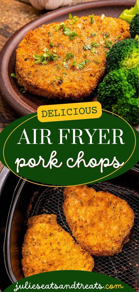 These Air Fryer Pork Chops are an easy dinner recipe that starts with boneless pork chops that are tender and juicy with a crispy, delicious crust. Make this family dinner idea for tonight! Cooking Frozen Pork Chops, Air Fryer Pork, Air Fryer Pork Chops, Juicy Pork Chops, Easy Main Dishes, Pasta Side Dishes, Chop Recipes, Thanksgiving Dinner Recipes, Weekly Meals