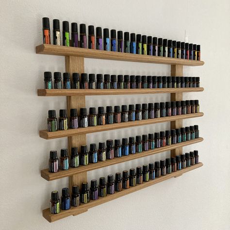 Essential Oil Wall Storage Diy, Essential Oil Wall Shelf, Essential Oil Shelf Diy, Wall Storage Diy, Oil Rack, Wall Shelf Display, Oil Shelf, Essential Oil Shelf, Shelf Cover