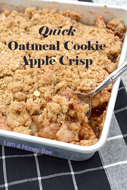 Oatmeal Cookie Apple Crisp Oatmeal Cookie Apple Crisp, Betty Crocker Oatmeal Cookie Mix Apple Crisp, Apple Crisp Bites Oatmeal Cookie Crust, Cabin Desserts, Cortland Apples, Healthy Slices, England Recipes, Apple Crisp With Oatmeal, Apples Recipes