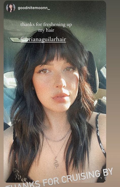 Bangs With Shag, Long Shag With Wispy Bangs, Shag Hair Bangs, Fringe Shag Haircut, Bangs And Shag, Shag With Fringe Bangs, Long Shag With Short Bangs, Styling Shag Bangs, Short Hair With Bangs For Long Face