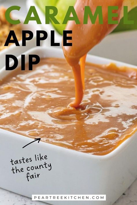 Dipping crisp apple slices into this luscious caramel sauce is a delightful experience. The peanuts add a pleasant crunch to every bite, making this easy dessert a well-loved treat for casual gatherings or cozy evenings at home. Individual Caramel Apple Dip, Carmel Dip For Apple Slices, Apple Dipping Sauce, Apple Dip Recipe, Caramel Apple Slices, Savory Dips, Compound Butters, Caramel Apple Bars, Sweet Sauces