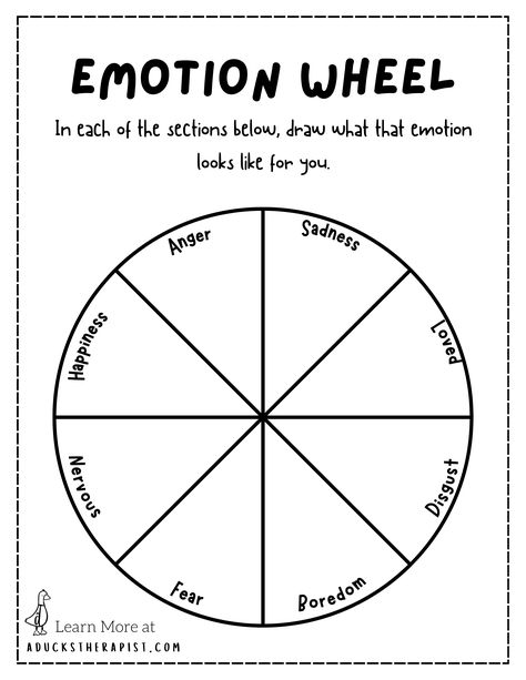 Emotions Therapy Activity, Emotional Identification Activities, Kids Therapy Worksheets, Emotion Activity, Coping Skills Worksheet, Emotions Worksheet, Therapy Crafts, Counseling Worksheets, Emotions Wheel