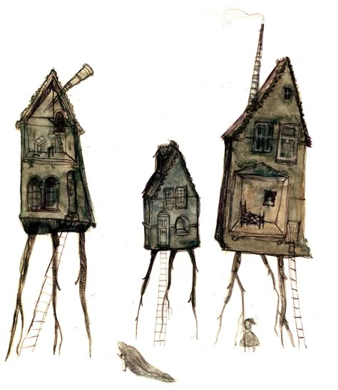 Art Houses, Baba Jaga, Set Ideas, Baba Yaga, House Drawing, Stilts, Chicken Legs, Assemblage Art, Dream Houses