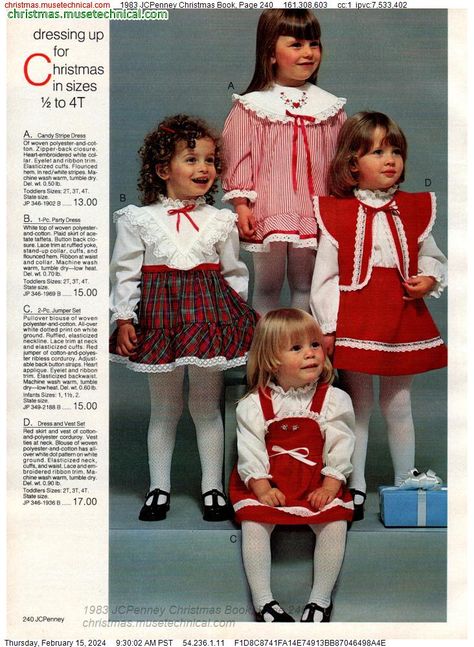 Holiday Toddler Outfits, 1980s Clothes, 1990 Fashion, 80s Fashion Outfits, Vintage Christmas Dress, 1980s Fashion Trends, Kids Christmas Dress, Vintage Kids Clothes, Vintage Toddler