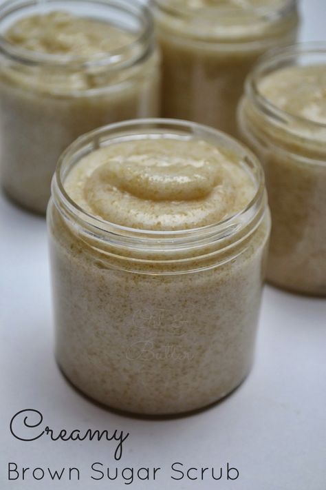 Creamy Emulsified Brown Sugar Scrub Recipe Easy Face Scrub, Wax Recipe, Emulsified Sugar Scrub, Face Scrubs, Sugar Scrub For Face, Brown Sugar Scrub, Scrub Corpo, Homemade Scrub, Sugar Scrub Recipe