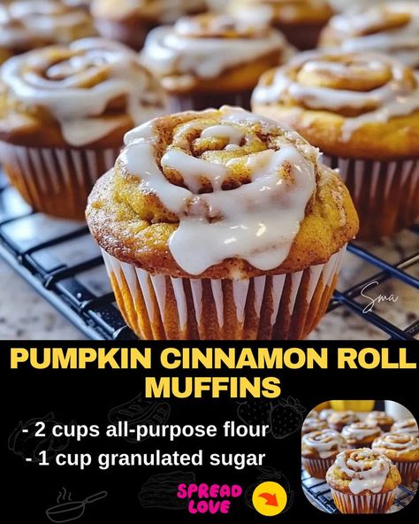 Pumpkin Cinnamon Roll Muffins Baked Meatloaf, Mexican Casserole Recipe, Cinnamon Roll Muffins, Cheesecake Mousse, Pumpkin Cinnamon Rolls, Chicken Pasta Bake, Time Of The Day, Cinnamon Swirl, Pumpkin Dessert