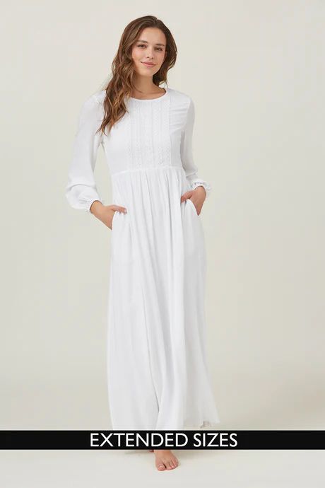 Explore our collection of LDS temple dresses and discover a new kind of temple dress with a modern style. Don't settle for the bed sheet style temple dress anymore. Simple Long White Dress, Lds Temple Clothing, Lds Temple Dress, Temple Dresses, Temple Dress, Tiered Tops, Lds Temple, Crochet Lace Trim, Long White Dress