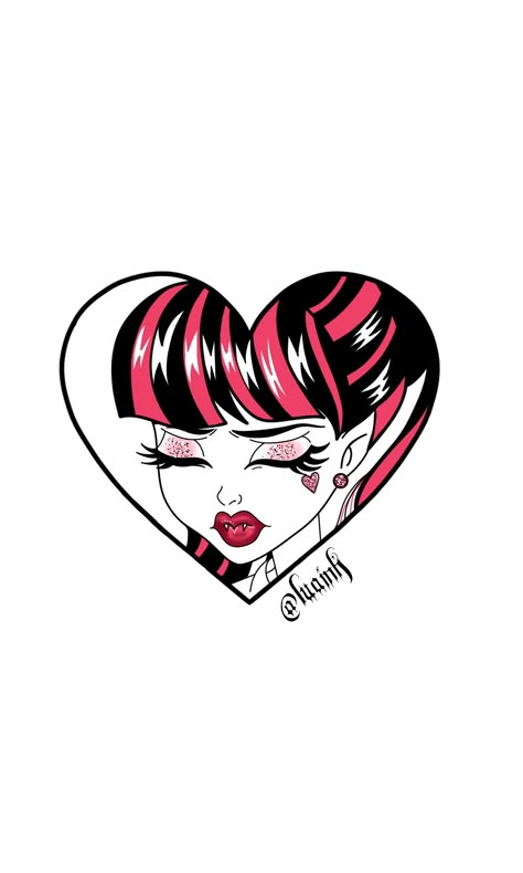 Draculaura Tattoo Ideas, Draculaura Tattoo, Monster High Tattoo Ideas, Monster High Tattoo, Draculaura Wallpaper, Aesthetic Background Wallpaper, Egirl Style, Goth Tattoo, Skeleton Drawings