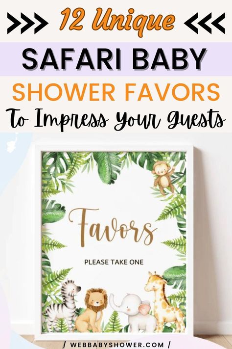 Are you planning a safari themed baby shower? Make your celebration unforgettable with our list of unique 12 safari baby shower favors that will wow your guests and create lasting memories. From cute animal-inspired gifts to fun games, these favors are perfect for your next party. Jungle Animal Baby Shower Theme, Safari Shower Ideas, Diy Baby Shower Decorations Boy, Safari Baby Shower Girl, Baby Shower Favors Ideas, Baby Shower Boy Ideas, Safari Baby Shower Favors, Baby Shower Etiquette, Summer Baby Shower Themes