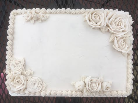 Bridal Sheet Cake, White Sheet Cake Decoration, Classy Sheet Cake, Wedding Sheet Cakes With Flowers, White Wedding Sheet Cake, Simple Wedding Sheet Cake, Engagement Party Sheet Cake, Wedding Sheet Cake Ideas Simple, 70th Anniversary Cake