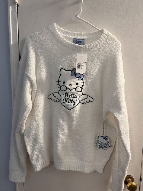 Forever 21 Angel Hello Kitty Pajama Sweater (Medium) , NEW with Tags!! | eBay Hello Kitty Clothes And Accessories, Hello Kitty Clothes Aesthetic, Hello Kitty Inspired Outfits, Cute Clothes From Amazon, Forever 21 Clothes, Pajama Sweater, Hello Kitty Merch, Hello Kitty Outfits, Hello Kitty Forever 21