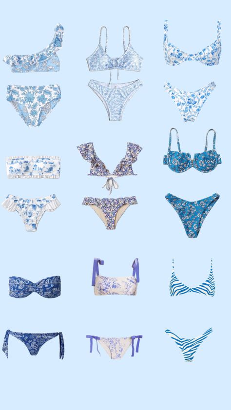 Blue Bathing Suit Bachelorette, Blue Bathing Suit Aesthetic, Bachelorette Inspo, Blue Bathing Suit, Italy Trip, Blue Swimsuit, Blue Bridesmaids, Bachelorette Parties, Something Blue