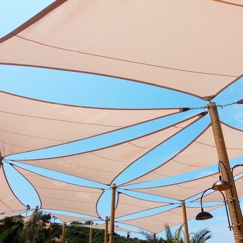 Patio Coverings, Shades For Patio, Diy Decks, Outside Canopy, Handyman Hacks, Deck Cooler, Covered Patio Ideas, Diy Patio Cover, Patio Awnings