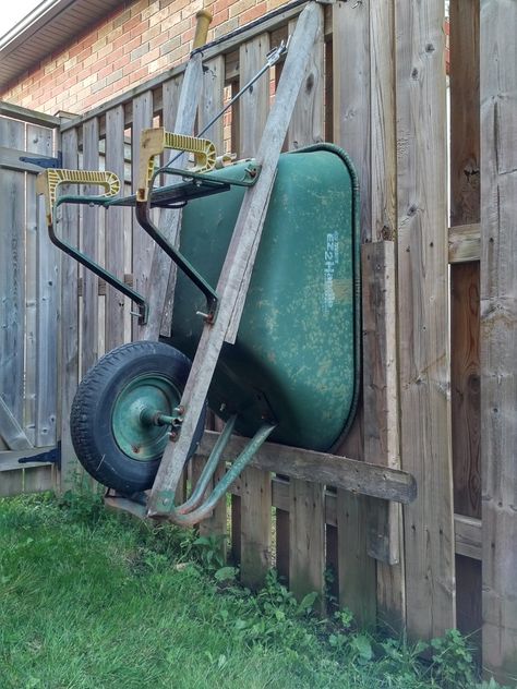 Wooden wheelbarrow