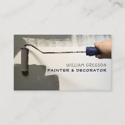 Painter Decorator, Handyman Business Cards, Calling Card Design, Painter Business Card, Handyman Tools, Handyman Business, Construction Business Cards, Painter And Decorator, Ceramics Studio