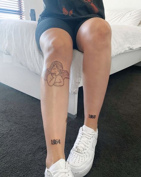 Front Ankle Tattoos, Coachella Hairstyles, Back Of Ankle Tattoo, Butterfly Leg Tattoos, Birthdate Tattoo, 777 Tattoo, Outfits Coachella, Shin Tattoo, X Aesthetic