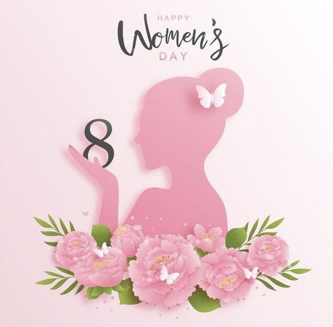 Happy Women's Day Card, Women's Day Cards, Happy Womens, Happy Woman Day, 23 March, Mothers Day Decor, Instruções Origami, International Women’s Day, Hanging Flower Wall