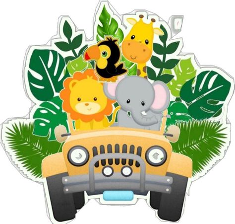 Topper Safari, Sailing Party, Jungle Theme Cakes, Pokemon Cake Topper, Pink Cake Toppers, Jungle Theme Birthday Party, Pokemon Cake, Jungle Theme Birthday, Safari Cakes