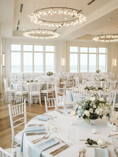 Cape Cod Wedding Decor, Dune Wedding, White Wedding Florals, Cape Cod Wedding Venues, Coastal Wedding Venues, Blue Wedding Receptions, Coastal Wedding Inspiration, Wychmere Beach Club, Blue And White Wedding