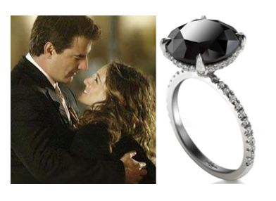 Black diamond ring Black Engagement Rings, Carrie And Big, The Other Boleyn Girl, Tiffany Engagement Ring, Big Engagement Rings, Black Engagement Ring, Black Diamond Engagement, City Engagement, Black Diamond Ring Engagement