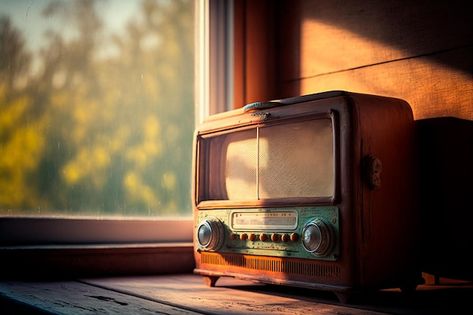 Vintage Photo Aesthetic, Vintage Radio Aesthetic, Radio Photo, Old Radio, Nostalgic Photos, Radio Aesthetic, Old Radio Aesthetic, Vintage Radio Photography, 1920s Radio Aesthetic