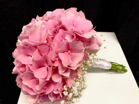 Bridesmaids Bouquet | Pink Hydrangea and Gypsophila | Bespoke Wedding Flowers, Manchester. Hydrangea Wedding Bouquet Pink, Hydrangea Bouquet Pink, Pink Bride Bouquet, Pink Hydrangea Bouquet, Pink Hydrangea Wedding, Willow Wedding, Hydrangea Bridal Bouquet, Pink Bridal Bouquet, Hydrangea Flower Arrangements