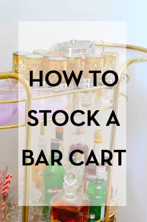 The bar cart is back. Find out how to Stock a Bar Cart. I'm sharing essentials from alcohol to mix in and tools. Stock A Bar, Gold Bar Cart Target, Gold Bar Cart Styling, Bar Cart Essentials, Perfect Bar Cart, Home Bar Essentials, Diy Bar Cart, Gold Bar Cart, Outside Bars