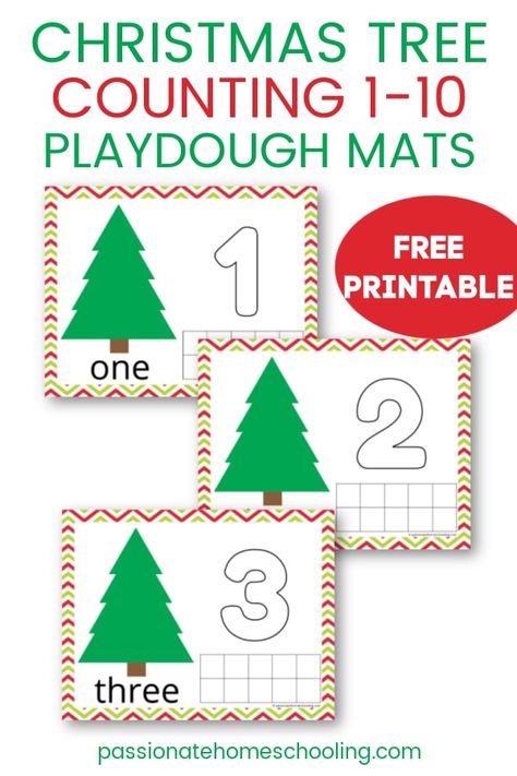 Christmas Playdough Mats, Fun Christmas Activities For Kids, Christmas Playdough, Tree Activities, Printable Christmas Tree, Christmas Tree Bulbs, Christmas Math Activities, Christmas Preschool, Dough Mats