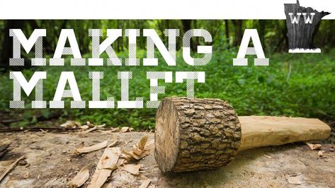 Bushcraft | Making a Wooden Mallet #bushcraftleatherprojects Wooden Mallet, Bushcraft Camping, Living Off The Land, Diy Camping, Forest School, Leather Projects, Nature Themed, Blog Tips, Bushcraft