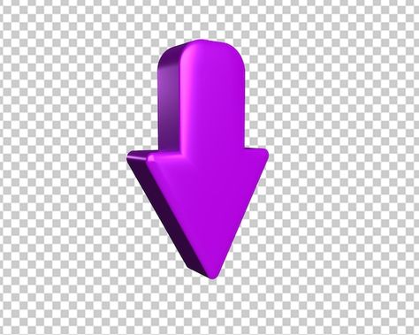 Arrow download purple icon 3d arrow down | Premium Psd #Freepik #psd #down #direction #arrow #website 3d Arrow, Direction Arrow, Arrow Illustration, Thumbnails Youtube Background, Youtube Background, Arrow Clipart, Purple Icon, 3d Icons, Psd Icon