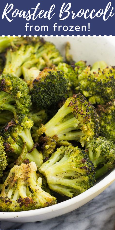 Roasted Broccoli From Frozen, Baked Squash And Zucchini Recipes, Roasted Frozen Broccoli, Frozen Broccoli Recipes, Roast Frozen Broccoli, Broccoli Recipes Healthy, Broccoli Salad With Cranberries, Broccoli Side Dish, Healthy Broccoli