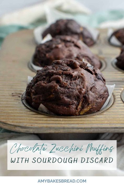 Sourdough Chocolate Zucchini Muffins, Sourdough Zucchini Muffins, Chocolate Sourdough Discard, Sourdough Zucchini, Baker Board, Strawberry Cream Cheese Cobbler, Double Chocolate Zucchini Muffins, Chocolate Sourdough, Bounty Chocolate