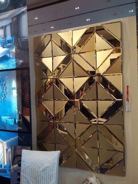 Glass Paneling, Mirror Panelling, Mirror Panel Wall, Mirror Decor Living Room, Tv Fal, Mirror Panel, Unit Design, Mirror Panels, Mirror Design Wall