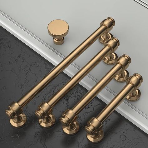 Amerdeco 10 Pack Champagne Bronze Cabinet Pulls 7 Inch Hole Centers, 8 Inch Length Handles for Kitchen Cabinet Hardware,Solid Cabinet Handles for Bathroom Drawer Handles IH0005… - Amazon.com Bathroom Drawer Handles, Champagne Hardware, Cabinet Hardware Bathroom, Green Cabinet, Bronze Cabinet Pulls, Bronze Cabinet, Kitchen Cabinet Hardware, Kitchen Cabinet Handles, Champagne Bronze