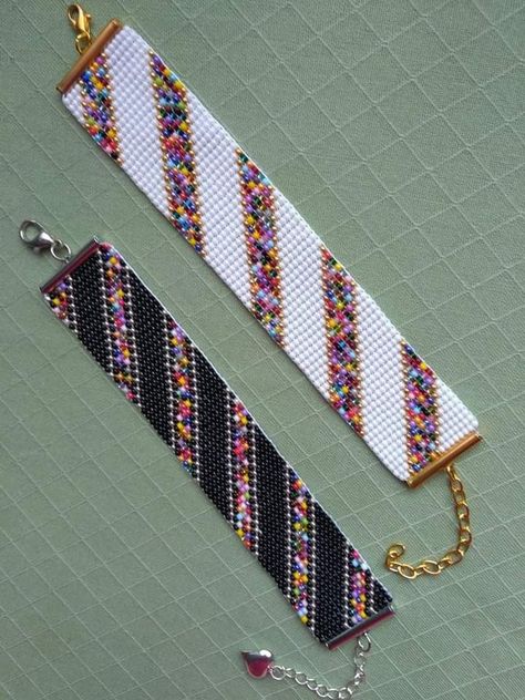 OFF LOOM BEADING STITCHES #LoomBeading Beaded Loom Bracelets, Free Loom Beading Patterns, Loom Beading Patterns, Beading Stitches, Bead Loom Designs, Diy Bead Embroidery, Bead Crochet Patterns, Bead Loom Pattern, Loom Bracelet Patterns