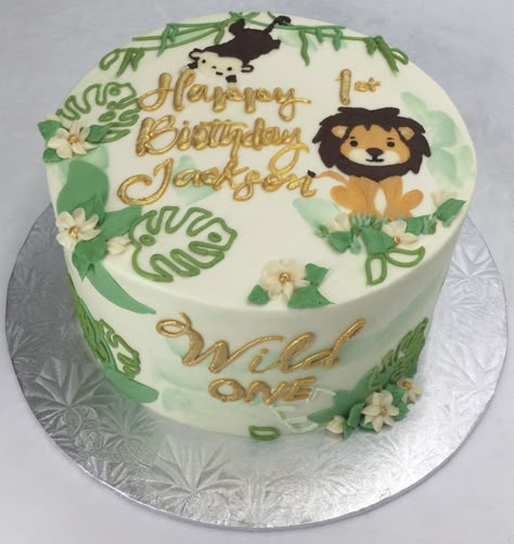 Wild One Birthday Cake, Wild One Cake, 3 Birthday, 3rd Birthday Cakes, Wild One Birthday, Wild One Birthday Party, First Birthday Themes, Safari Theme, Second Birthday