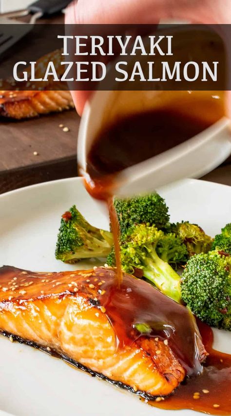 Take Out Ideas, Easy Meat Dishes, Salmon Sauce Recipes, Salmon And Pasta, Broiled Salmon Recipes, Teriyaki Glazed Salmon, Salmon Teriyaki Recipe, Salmon Recipes Baked, Salmon Recipes Baked Healthy