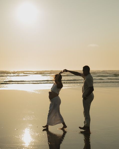 Less than a month till we meet the love of our lives. @mikemercadosmith Photos taken by @alyssa.ingrid.photography & @jennamedjeskiphotography 🫶🏼 •• Maternity photos, beach maternity photos, cannon beach photo shoot, Oregon maternity photos, Oregon coast maternity photos, Oregon coats photo shoot, Oregon couple models, maternity photo inspo, 9 months pregnant maternity shoot, bump style, dress the bump Maternity Photography Beach Poses, Ocean Maternity Photos, Gender Reveal Beach Pictures, Maternity Water Shoot, Maternity Shoot On Beach, Couple Maternity Photos, Maternity Photo Shoot Ideas Beach, Maternity Pictures Beach, Blurry Maternity Photos