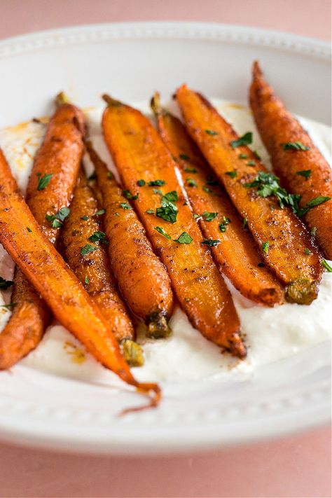 Spiced Carrots with Whipped Feta - CPA: Certified Pastry Aficionado Carrots And Whipped Feta, Whipped Feta Carrots, Feta Carrots, Carrots With Whipped Feta, Whipped Feta Dip, Easter Side Dishes, Spiced Carrots, Sweet Potato Biscuits, Rainbow Carrots