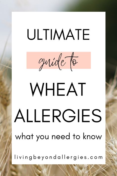 Wheat Allergy Diet, Wheat Allergy, Food Allergies Awareness, Kids Allergies, Allergy Awareness, Gluten Allergy, Silent Killer, Sugar Free Sweets, Going Gluten Free