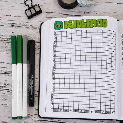 Duolingo Tracker, Language Bujo, Language Learning Notebook, Journal Year, Korean Notes, Mouse Drawings, Bullet Journal Spread Ideas, Journal Spread Ideas, January Bullet Journal