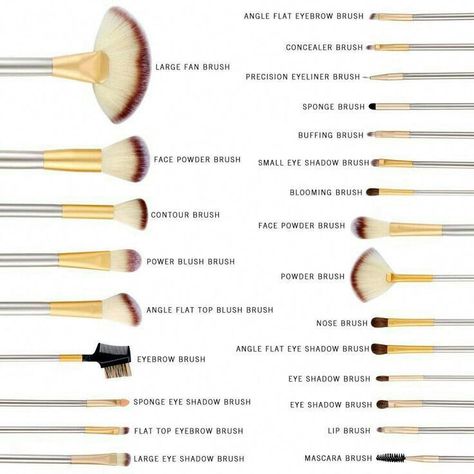 Make Up Kits, Makeup Brush Uses, Brush Guide, Alat Makeup, Makeup Brushes Guide, Fixing Spray, Makeup Tip, Makeup 101, Artist Makeup