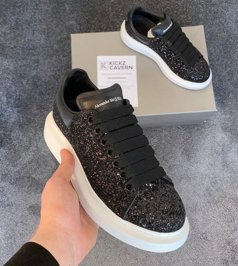 Kickz Cavern’s Instagram profile post: “Alexander McQueen Oversized Sneaker Black Glitter 🖤✨ Size: UK5.5 Price: ❌SOLD❌ Excellent condition - comes with spare laces and box ✔️ DM…” Alxendar Mcqueen, Alexander Mcqueen Sneakers Outfit, Alexander Mcqueen Oversized Sneaker, 2024 Moodboard, Black Alexander Mcqueen, Mcqueen Shoes, Alexander Mcqueen Sneakers, Mcqueen Sneakers, Mc Queen